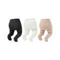 Pack 3 Leotardos con Pies Zando | Espacio para Pañal + Algodón Premium + Negro Blanco Beige | Bebé Niña 0-4T
