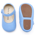 Zapatos de Vestir Antideslizantes de Suela Suave con Velcro para Bebé (Azul Claro) – Félix & Flora