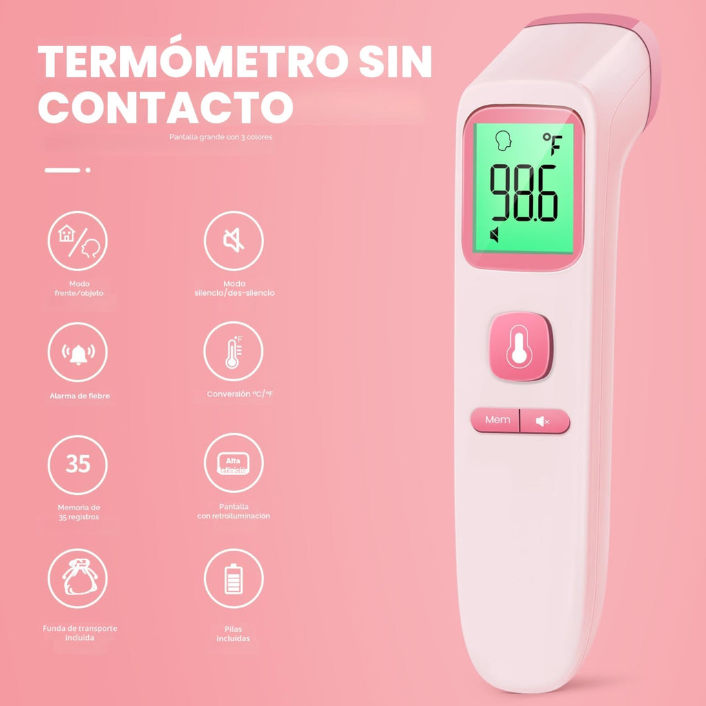 Termómetro Sin Contacto GoodBaby FC-IR202 – Lectura Rápida 1 Seg, Alarma de Fiebre