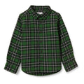 Amazon Essentials Camisa Franela Niño | Cuadros Verde • Manga Larga • 100% Algodón